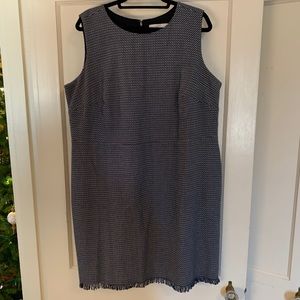 LOFT Plus Fringe Hem Sheath Dress